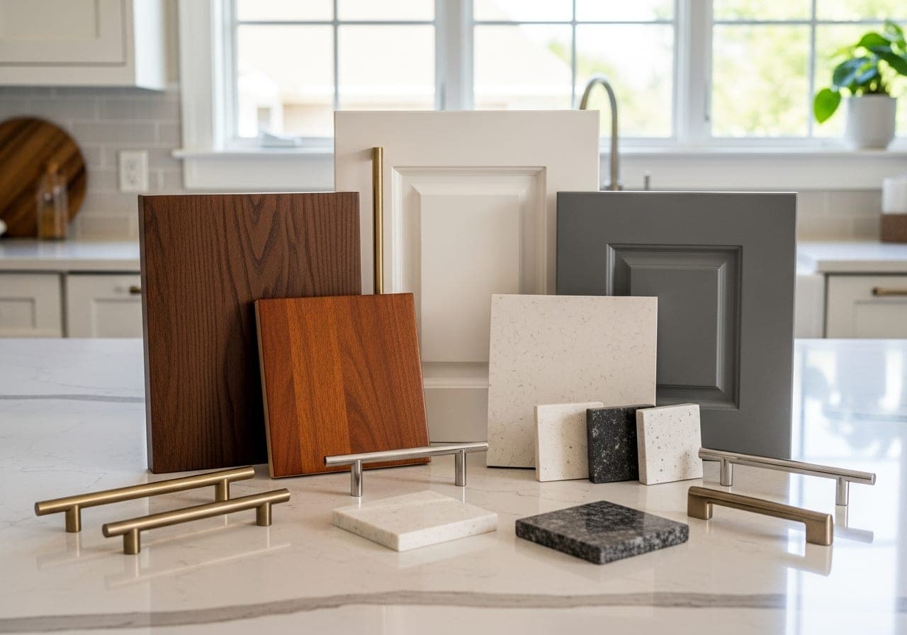 In-home visit, samples, and layout selection.
